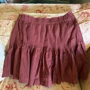 Anthropologie Meghan Embroidered Mini Skirt